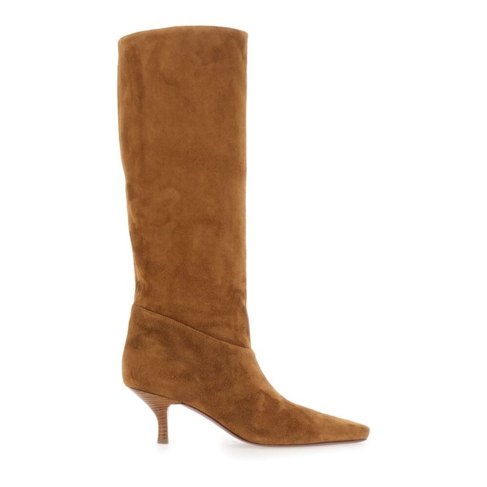 Paris Texas Women Rose Boot 60 Brown Goat Leather Heeled Boot For Women